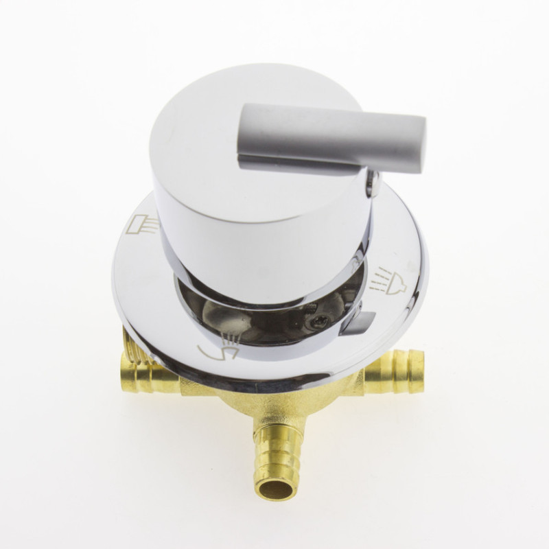 Перемикач для душової кабіни (С4) на чотири положення під штуцер, вбудований.