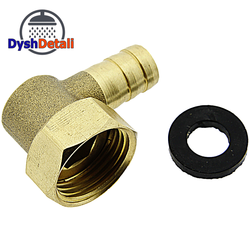 Куточок латунний, поворотний ( Y-04 ) для підключення гнучкого шланга.