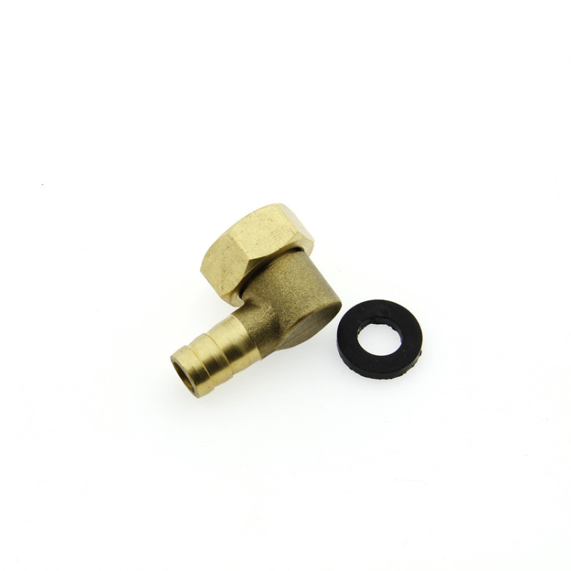 Куточок латунний, поворотний ( Y-04 ) для підключення гнучкого шланга.