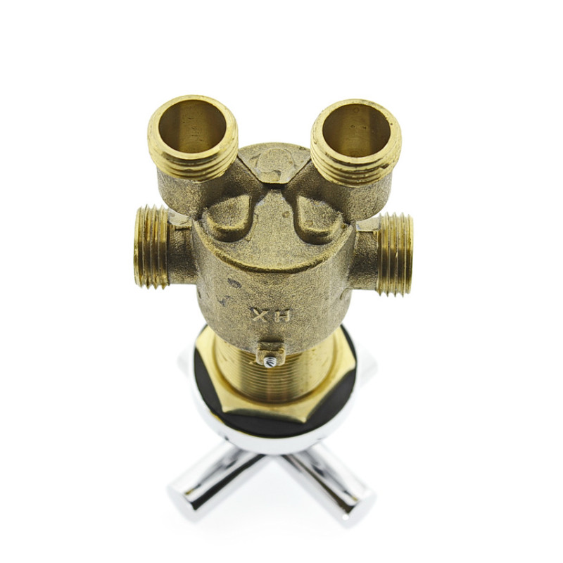 Змішувачь на борт ванни, врізний з X-подібними ручками (ДЖ6707)