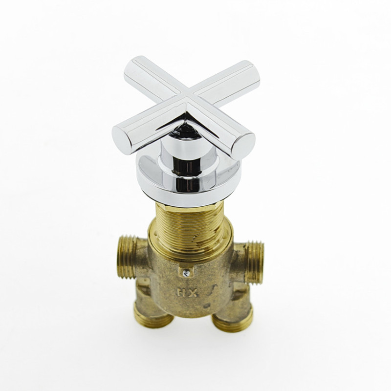 Змішувачь на борт ванни, врізний з X-подібними ручками (ДЖ6707)