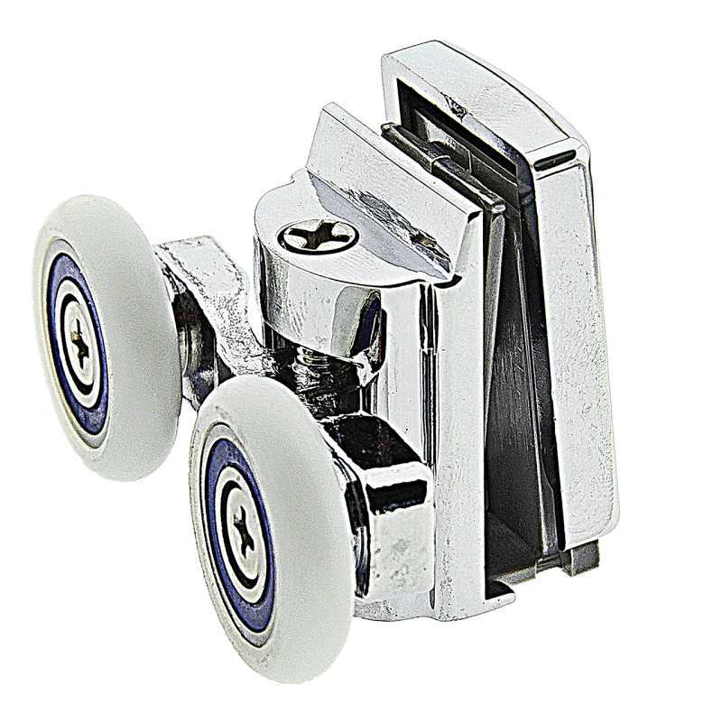 Ролики для душової кабіни металевий, подвійні, поворотні, нажимной ( К-61 В )