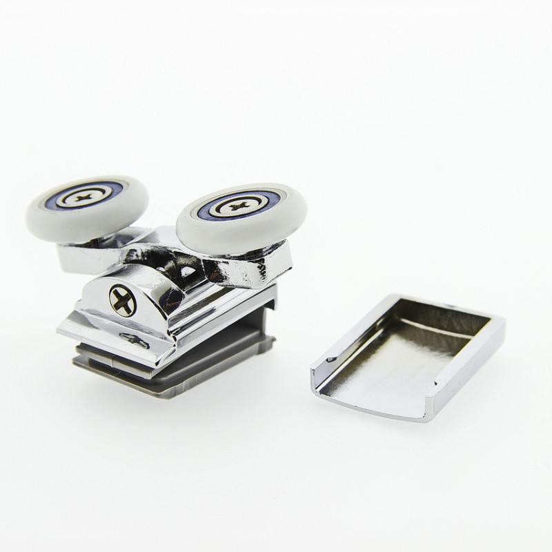 Ролики для душової кабіни металевий, подвійні, поворотні, нажимной ( К-61 В )