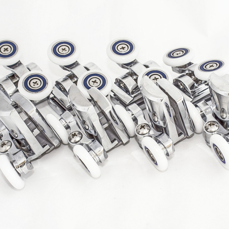 Ролики для душової кабіни металевий, подвійні, поворотні, нажимной ( К-61 В )