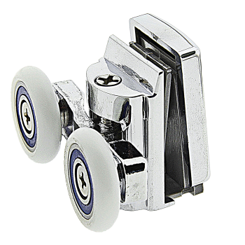 Ролики для душової кабіни металевий, подвійні, поворотні, нажимной ( К-61 В ) 26 мм.