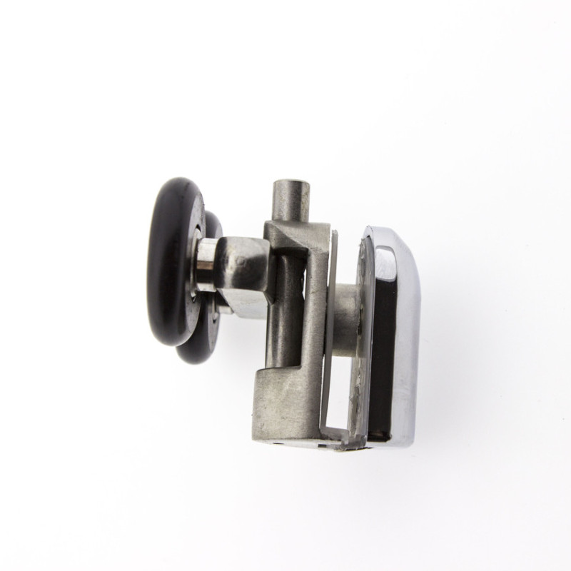 Ролики для душової кабіни подвійні, нижні, нажимні, металевий, нержавіюча сталь ( Н-43Н ) 23 мм.