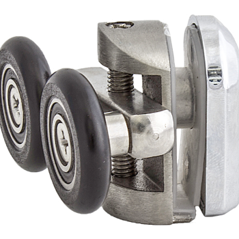 Ролики для душової кабіни подвійні, верхні, металевий, нержавіюча сталь ( Н-43С ) 23 мм. 19 мм.