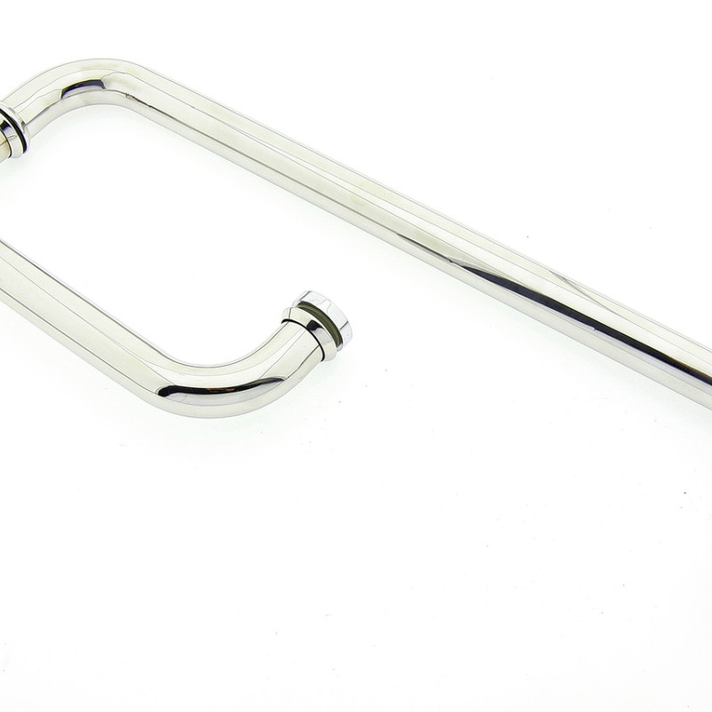 Ручка для скляних дверей на три отвори в склі (Н-645) Метал