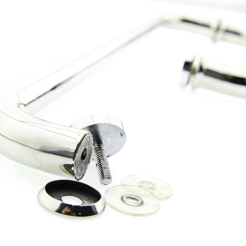 Ручка для скляних дверей на три отвори в склі (Н-645) Метал