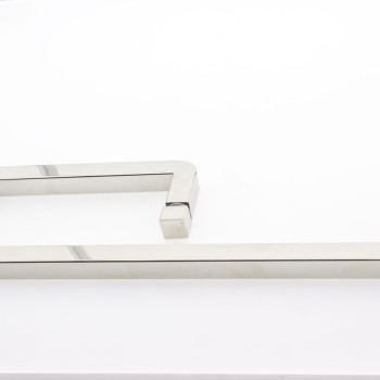 Ручка для скляних дверей, три отвори в склі (Н 646) Метал 380х180