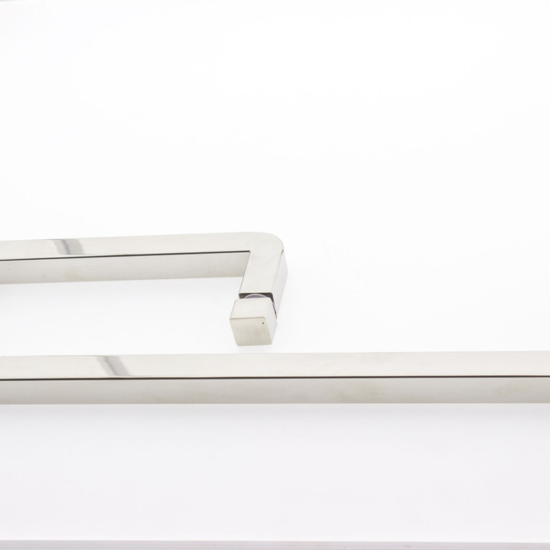 Ручка для скляних дверей, три отвори в склі (Н 646) Метал 380х180