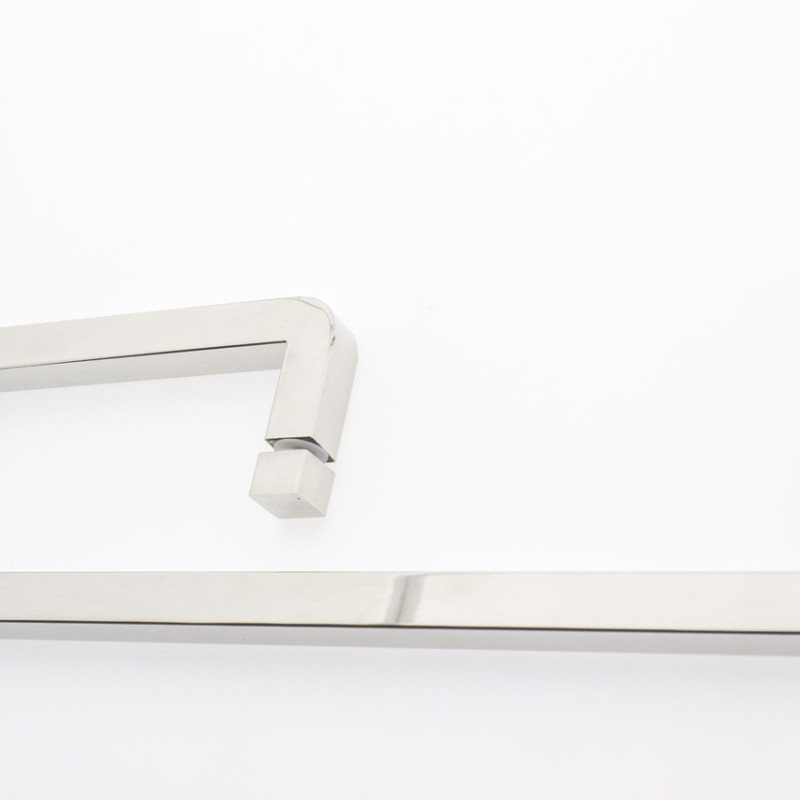 Ручка для скляних дверей, три отвори в склі (Н 646) Метал 380х180