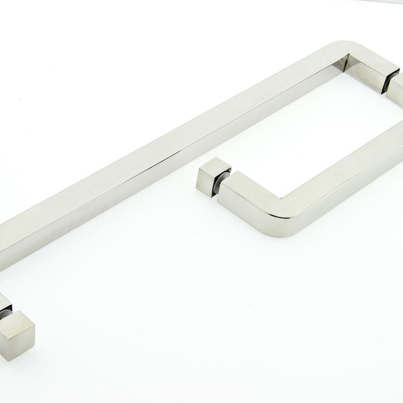 Ручка для скляних дверей, три отвори в склі (Н 646) Метал 380х180