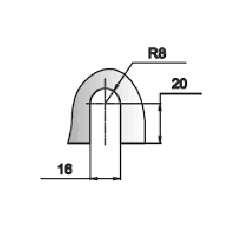 Кріплення для скла (стіна-скло) (КН +1201)