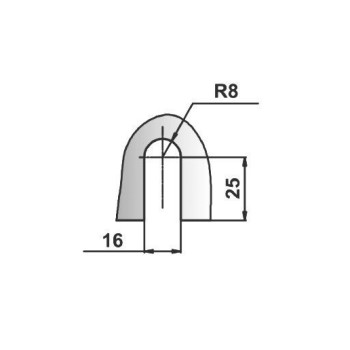 Кріплення для скла (стіна-скло) 90 ° (КН1203)