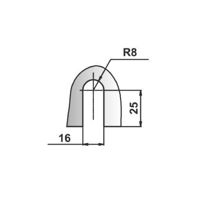 Кріплення для скла (стіна-скло) 90 ° (КН1203)