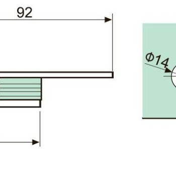 Кріплення для скла (стіна-скло) 180 ° (КН 1207)