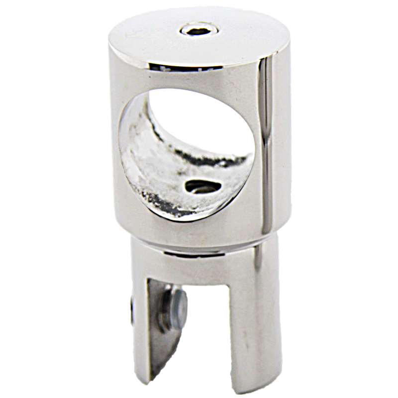 Кріплення скла до труби 19мм ( КН 08 ) Нержавіюча сталь.