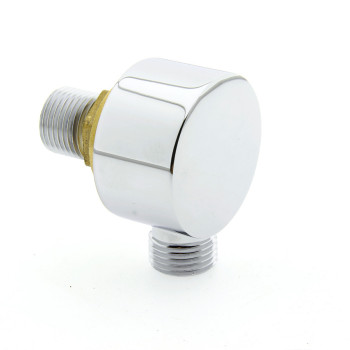 Куточок декоративний, латунний, хромований (УД 20) із зовнішнім різьбленням.