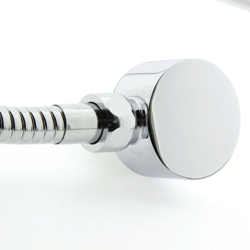 Куточок декоративний, латунний, хромований (УД 20) із зовнішнім різьбленням.