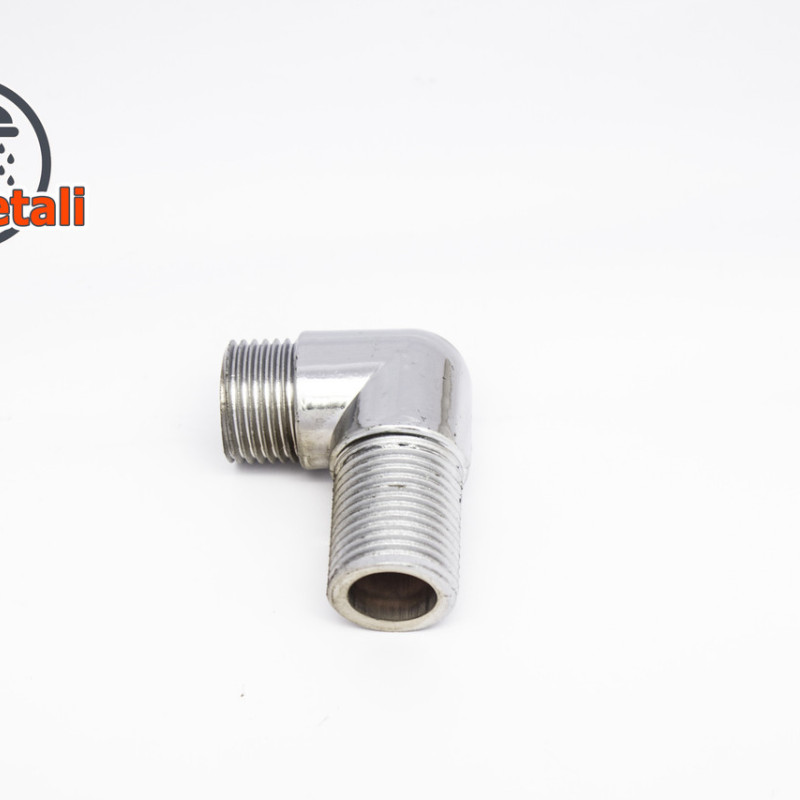 Куточок для підключення душа (УД 03П) пластиковий, хромований, з зовнішньою різьбою.