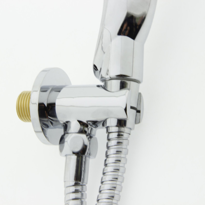 Куточок хромований, латунний (УД 23) з власником під лійку.