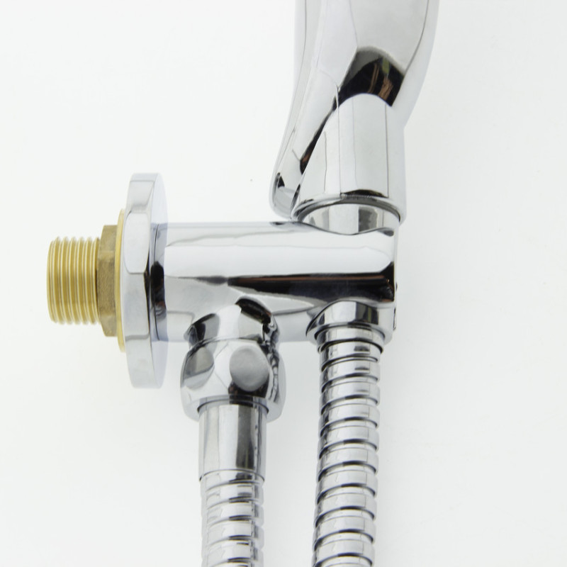 Куточок хромований, латунний (УД 23) з власником під лійку.