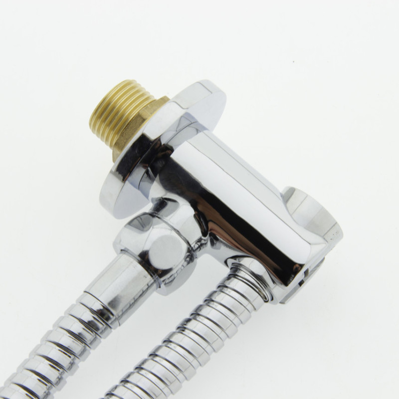 Куточок хромований, латунний (УД 23) з власником під лійку.