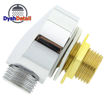 Куточок декоративний, латунний, хромований (УД 01Л) із зовнішнім різьбленням.