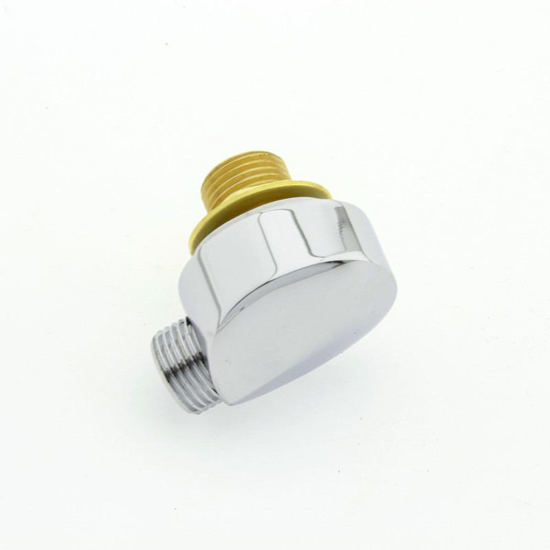 Куточок декоративний, латунний, хромований (УД 01Л) із зовнішнім різьбленням.