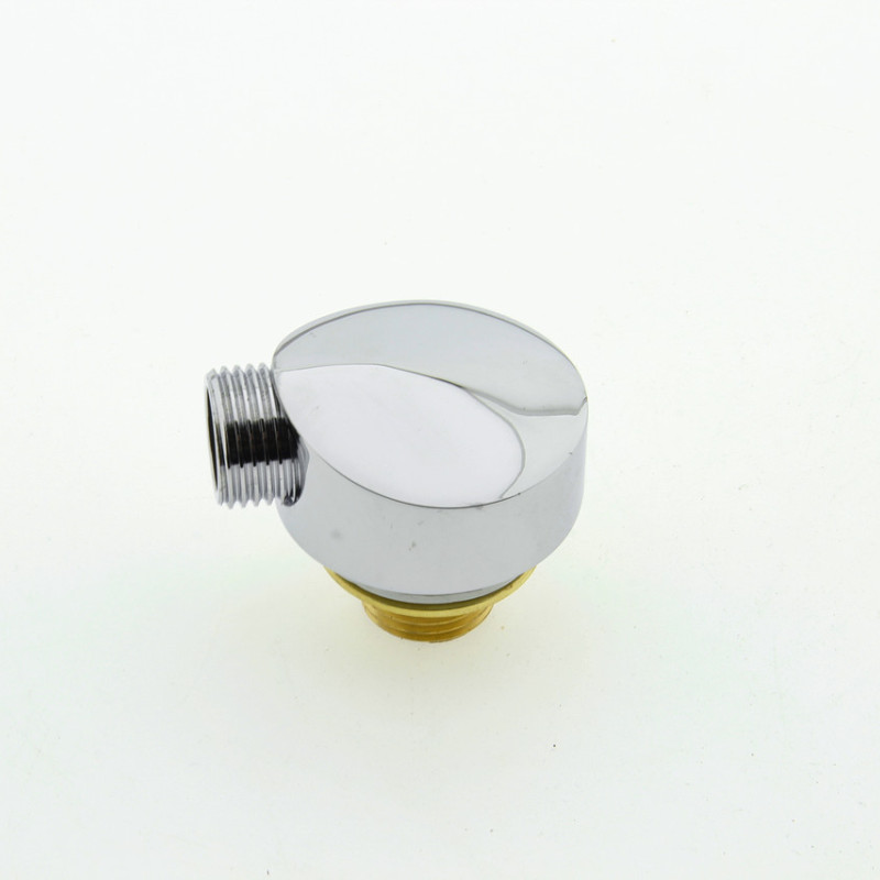 Куточок декоративний, латунний, хромований (УД 01Л) із зовнішнім різьбленням.