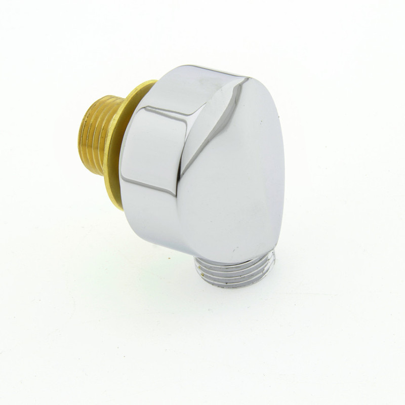 Куточок декоративний, латунний, хромований (УД 01Л) із зовнішнім різьбленням.