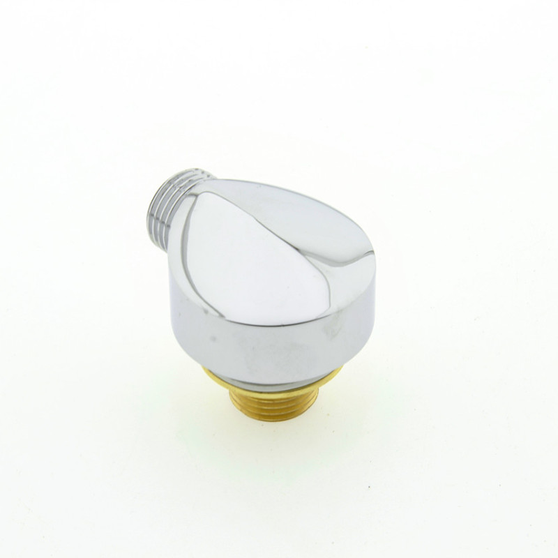 Куточок декоративний, латунний, хромований (УД 01Л) із зовнішнім різьбленням.