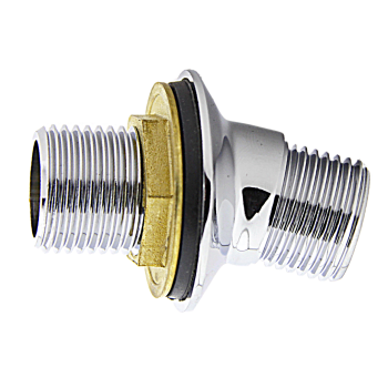 Куточок для підключення душа 35 градусів (УД 035Л) Латунь, хромований, з зовнішньою різьбою.