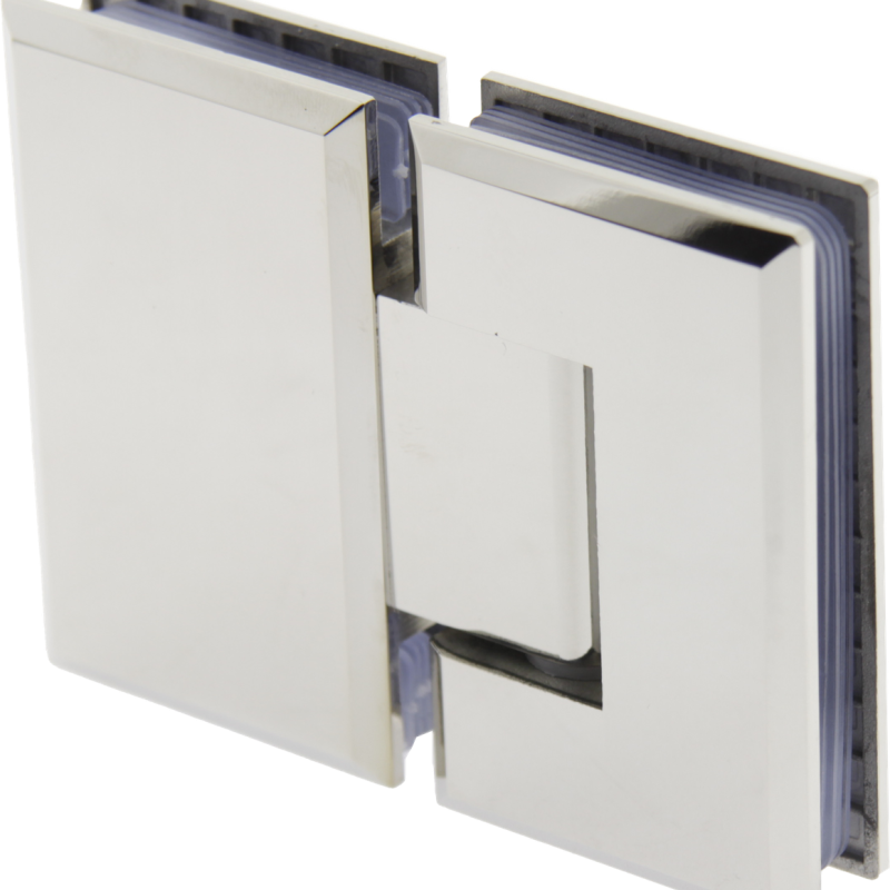 Петля для душевых кабин стекло - стекло 180 градусов Сатин