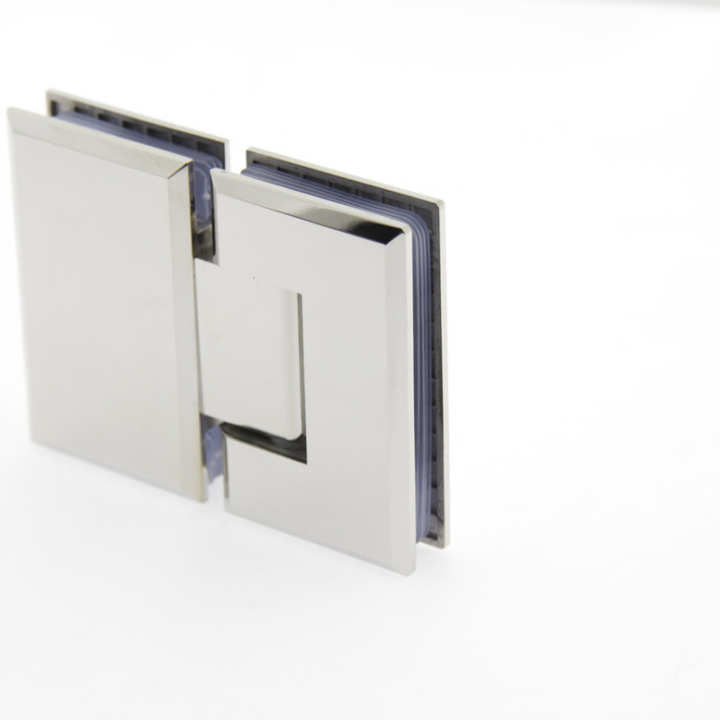 Петля для душевых кабин стекло - стекло 180 градусов Сатин