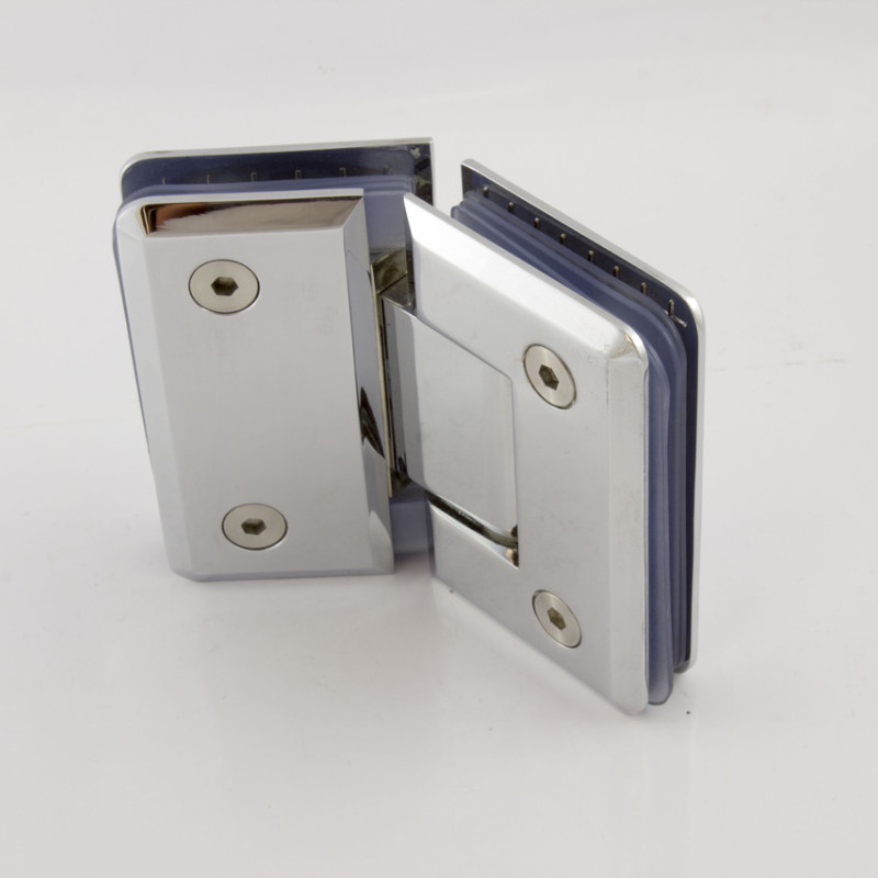 Петля для душових кабін скло - скло під кутом 135 градусів Сатин Хром