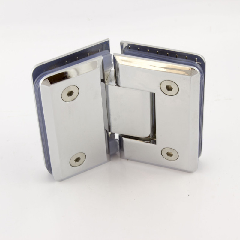 Петля для душових кабін скло - скло під кутом 135 градусів Сатин Хром