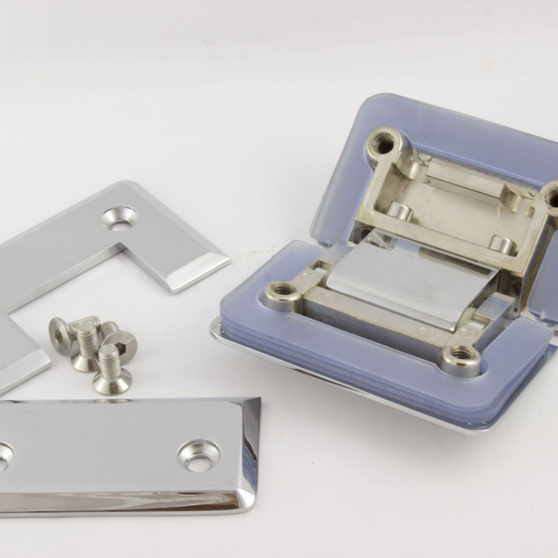 Петля для душових кабін скло - скло під кутом 135 градусів Сатин Хром