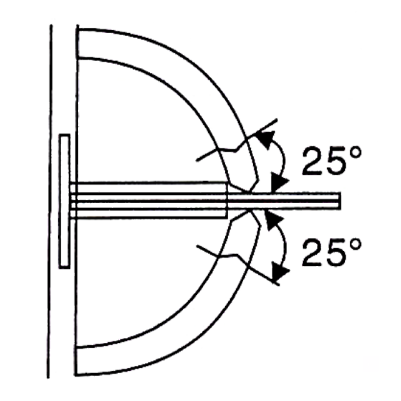 Петля для душової кабіни стіна - скло 90 градусів Сатин