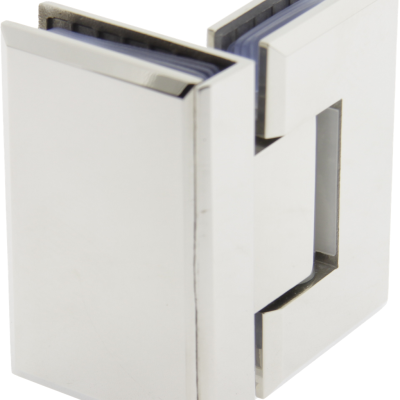 Петля для душових кабін скло - скло 90 градусів Сатин