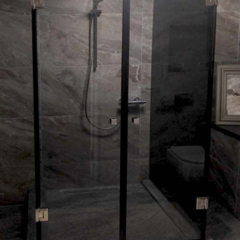 Петля для душових кабін скло - скло 90 градусів Сатин