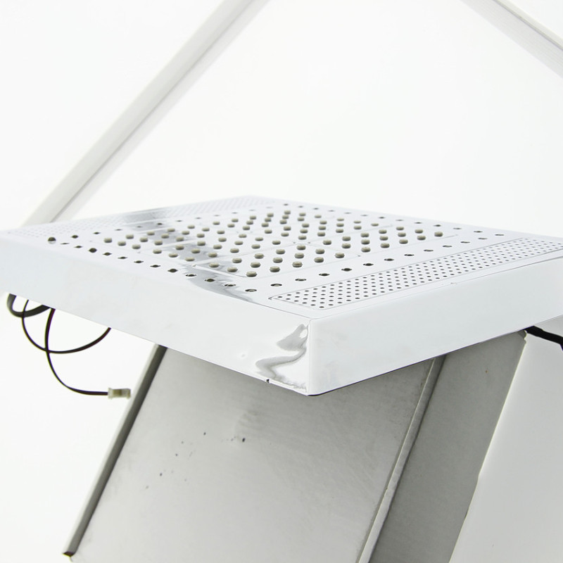 Лійка для душової кабіни прямокутна, хромована 325х245 мм. c підсвічуванням, динаміком і кулером ( Л-325 ЛДК )