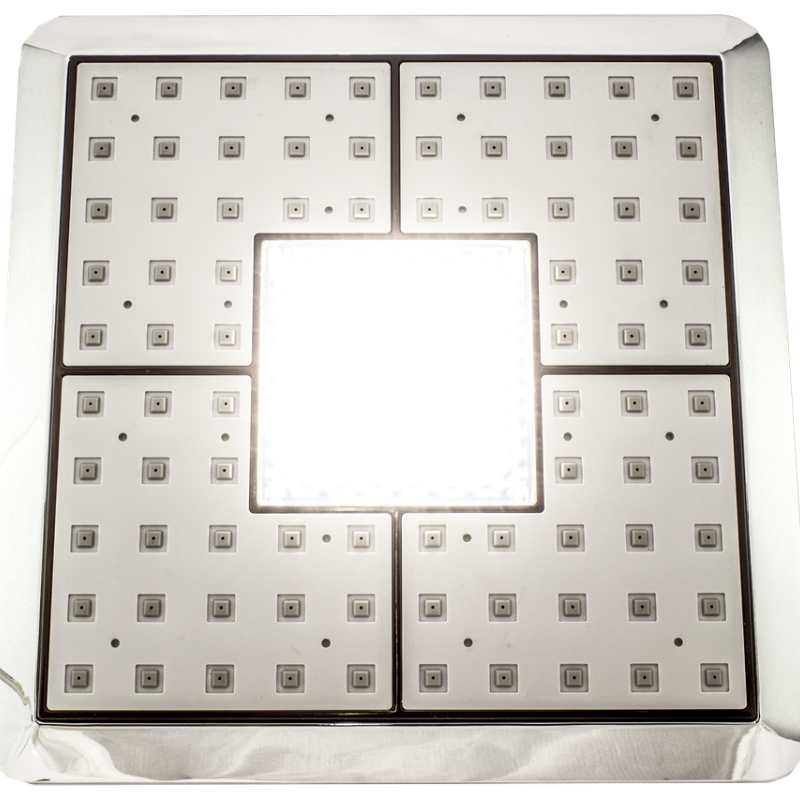 Лійка для душової кабіни, квадратна 235х235 мм. c підсвічуванням ( Л-235х235 П )