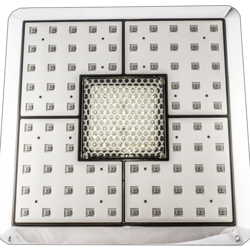 Лійка для душової кабіни, квадратна 235х235 мм. c підсвічуванням ( Л-235х235 П )