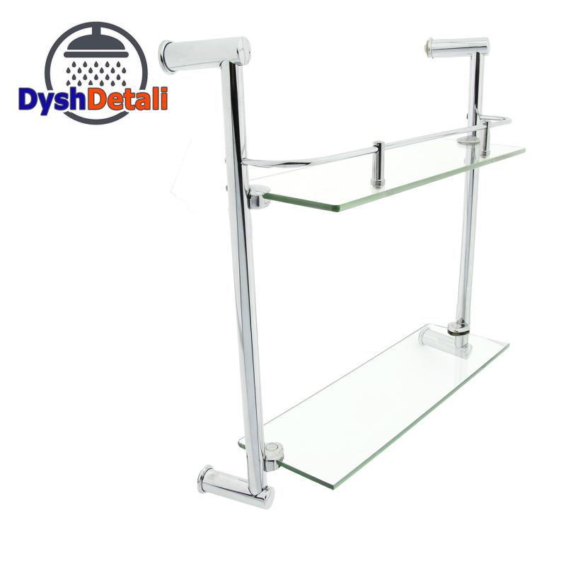 Полиця на 4-е отвори 350Х350 мм ( Два скла ) ПС612