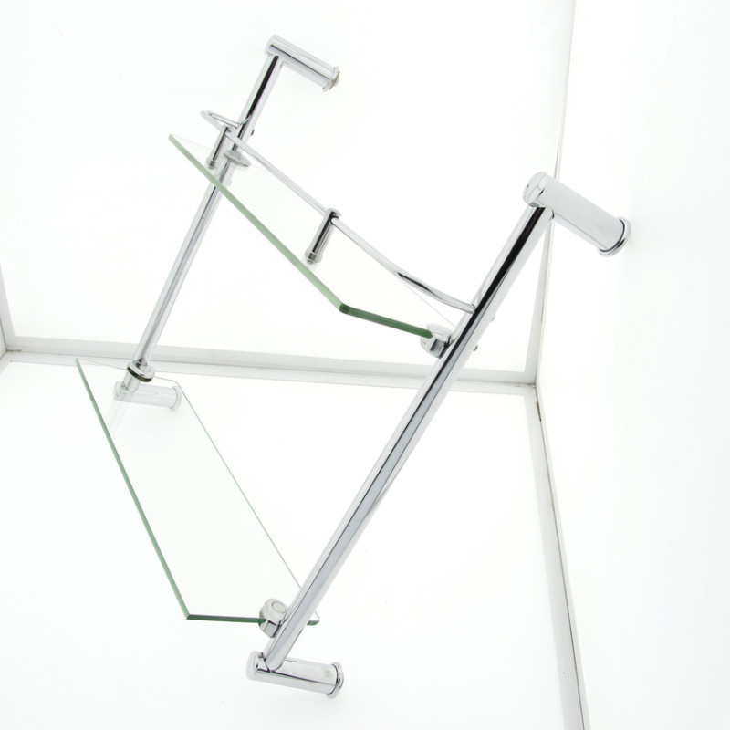 Полиця на 4-е отвори 350Х350 мм ( Два скла ) ПС612