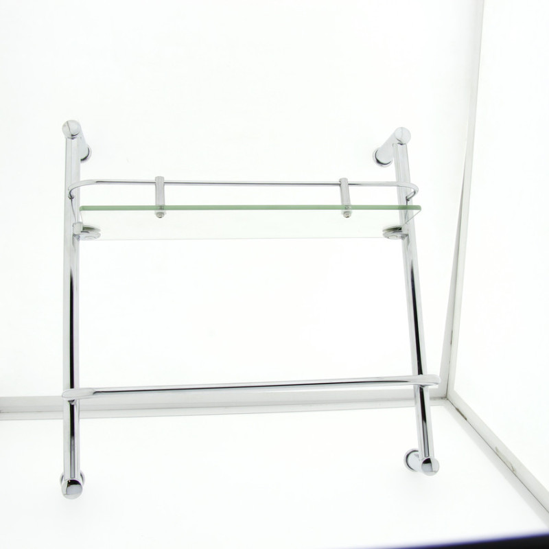 Полиця на 4-е отвори 350Х350 мм ( Одне скло і тримач рушника ) ПС611