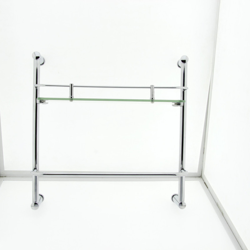 Полиця на 4-е отвори 350Х350 мм ( Одне скло і тримач рушника ) ПС611