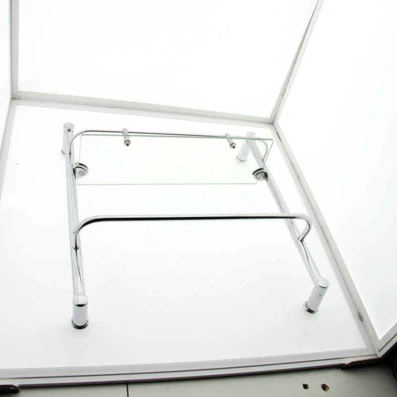 Полиця на 4-е отвори 350Х350 мм ( Одне скло і тримач рушника ) ПС611